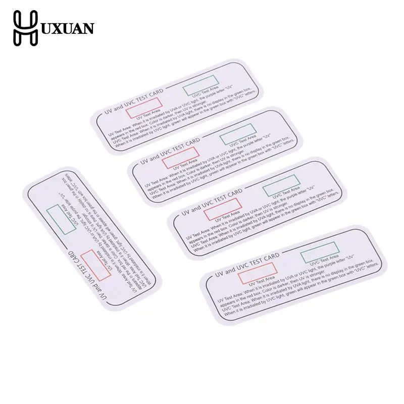 

10pcs Light Test Cards UVA UVC Test Cards Light Wavelength Indicator Cards