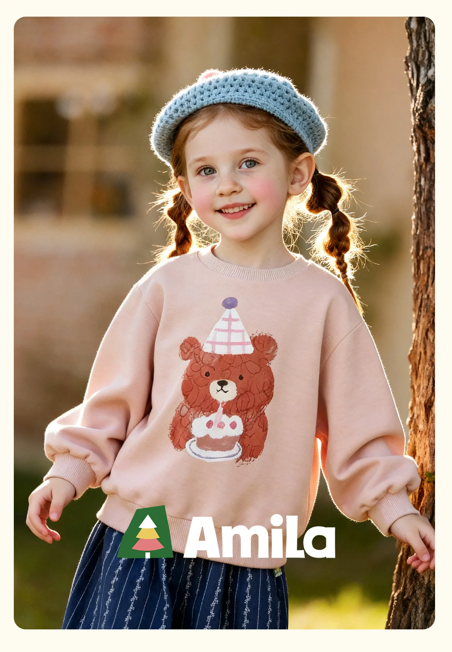 Amila 2026 Herbst Neues Kinder-Sweatshirt Bequem Hautfreundlich Einfach Lässig Tägliche Mode Weich Gemütlich Langarm-Oberteil – Detail 1