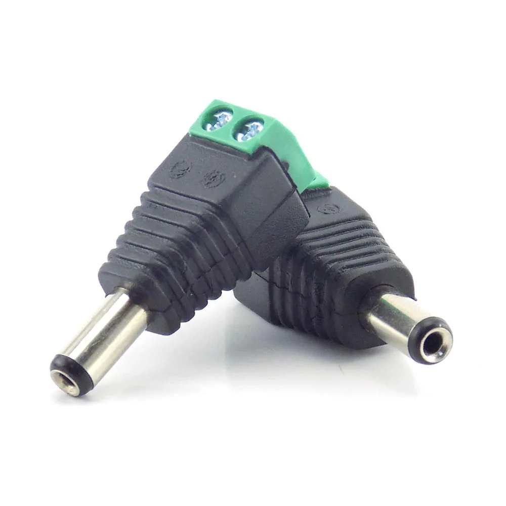 20pcs 5.5x2.1mm DC Male Plug Connector Adapter Power Supply For Cctv Camera Security System Video Accessories led strip E4