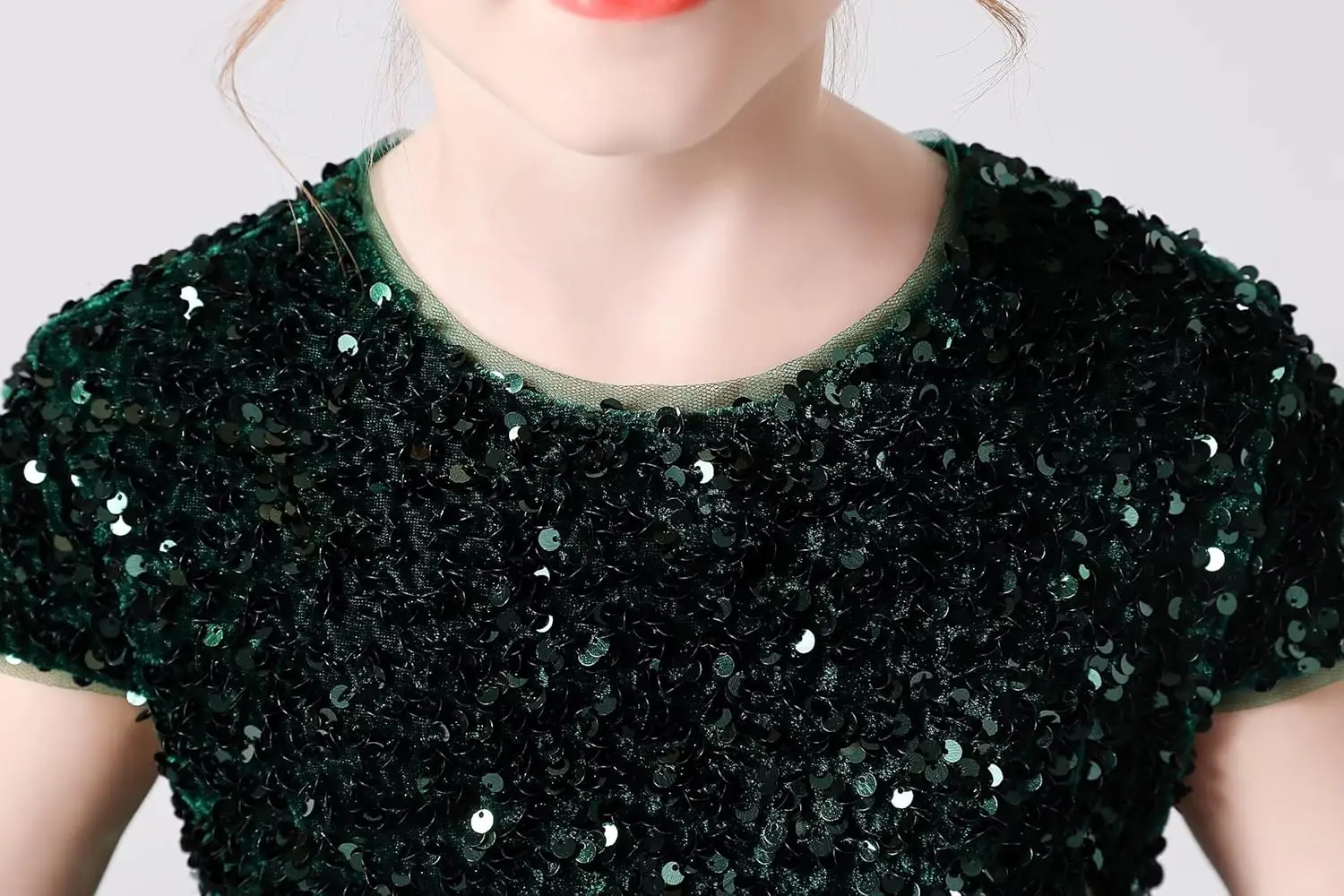 Платья для девочек-цветочниц Свадебные подружки невесты с блестками Прозрачное пышное платье для девочек на день рождения Танцы Торжественное вечернее платье Юбки в пол