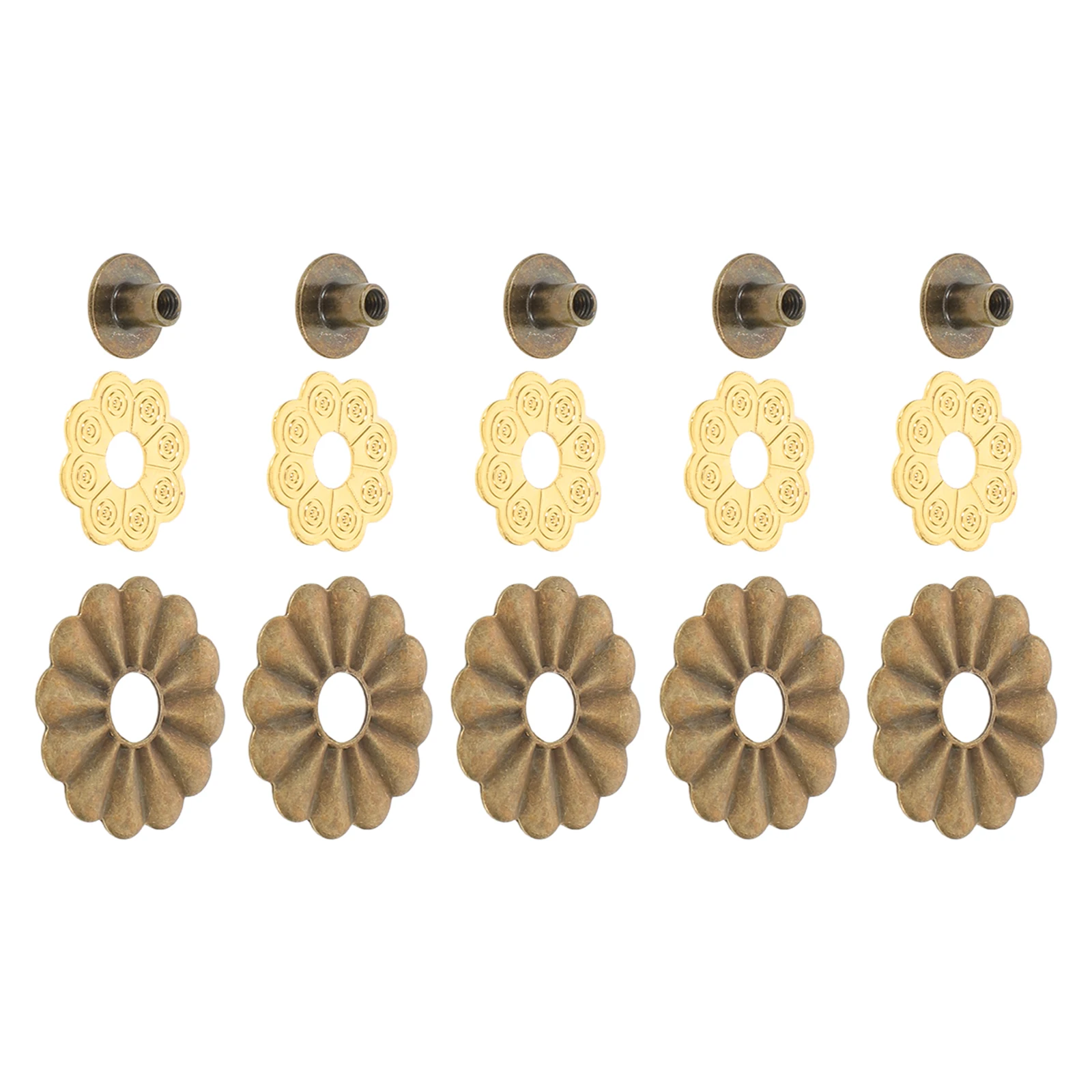 

5 set Folding Replacement Hardware: Lightweight Rivets Nuts Easy Installation Repair Kit For Chinese Dance Fan Props Handicraft