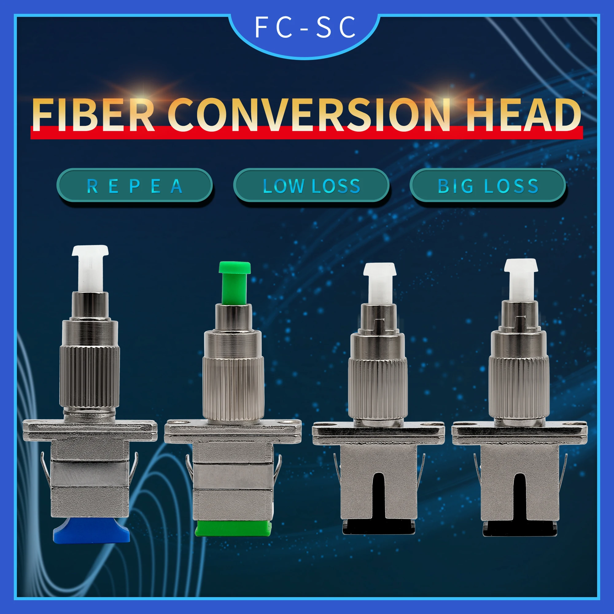 

KELUSHI FC to SC Male Fiber Optic Adaptor FC/SC Hybrid Optical for Visual Fault Locator / Fiber Optic Cable Optical power meter