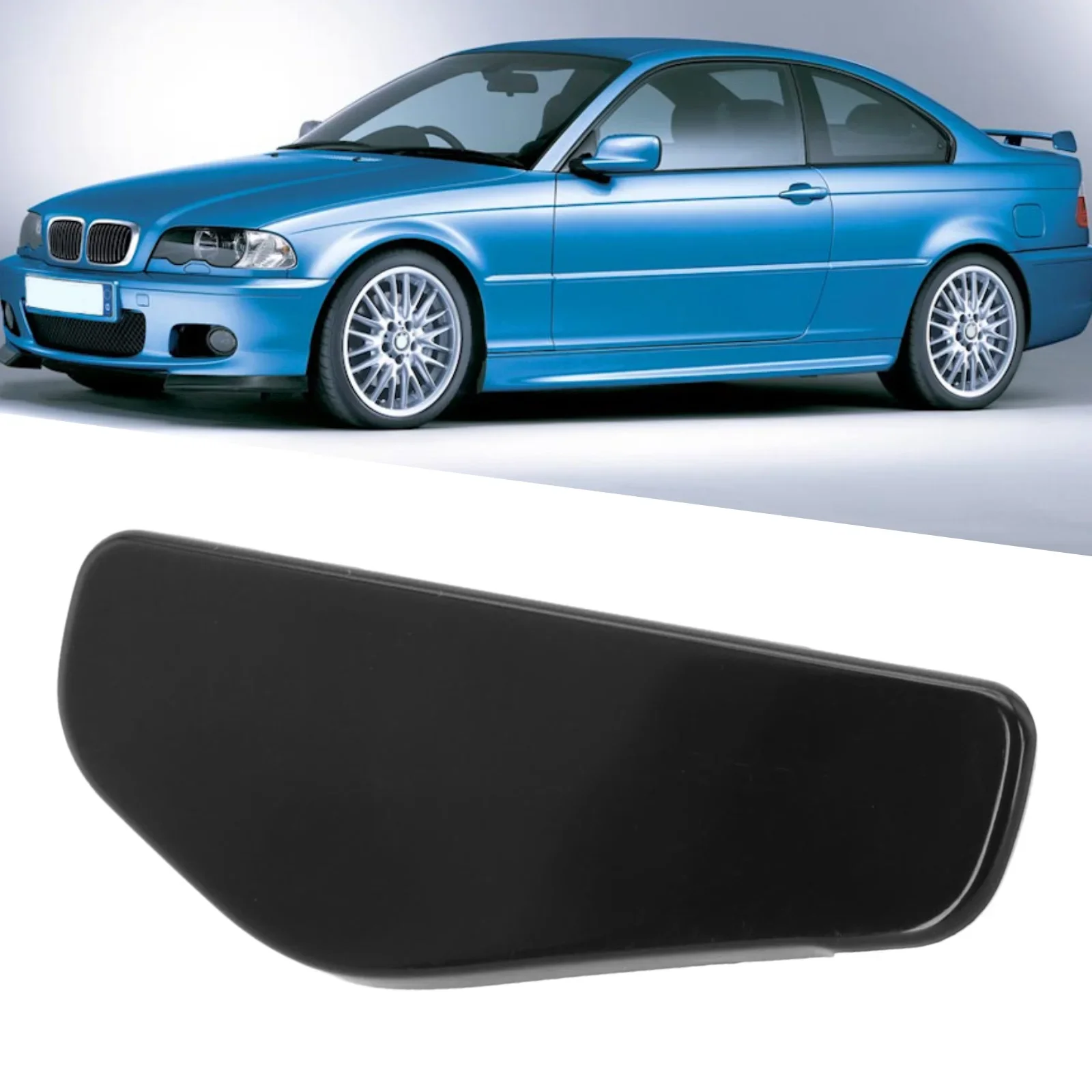 

Headlight Washer Cover ABS Material Headlight Washer Jet Cover ABS Material Black Color Direct Replacement Easy Installation