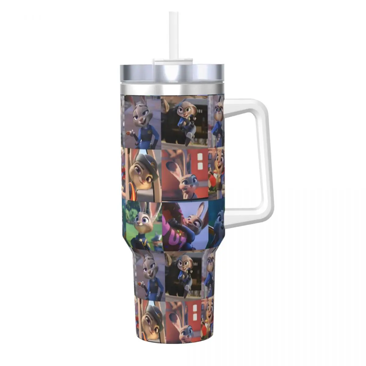 Stainless Steel Tumbler Cartoon Zootopia Print Coffee Mug Keep Heat Cold and Hot Car Mugs Camping Custom Water Bottle