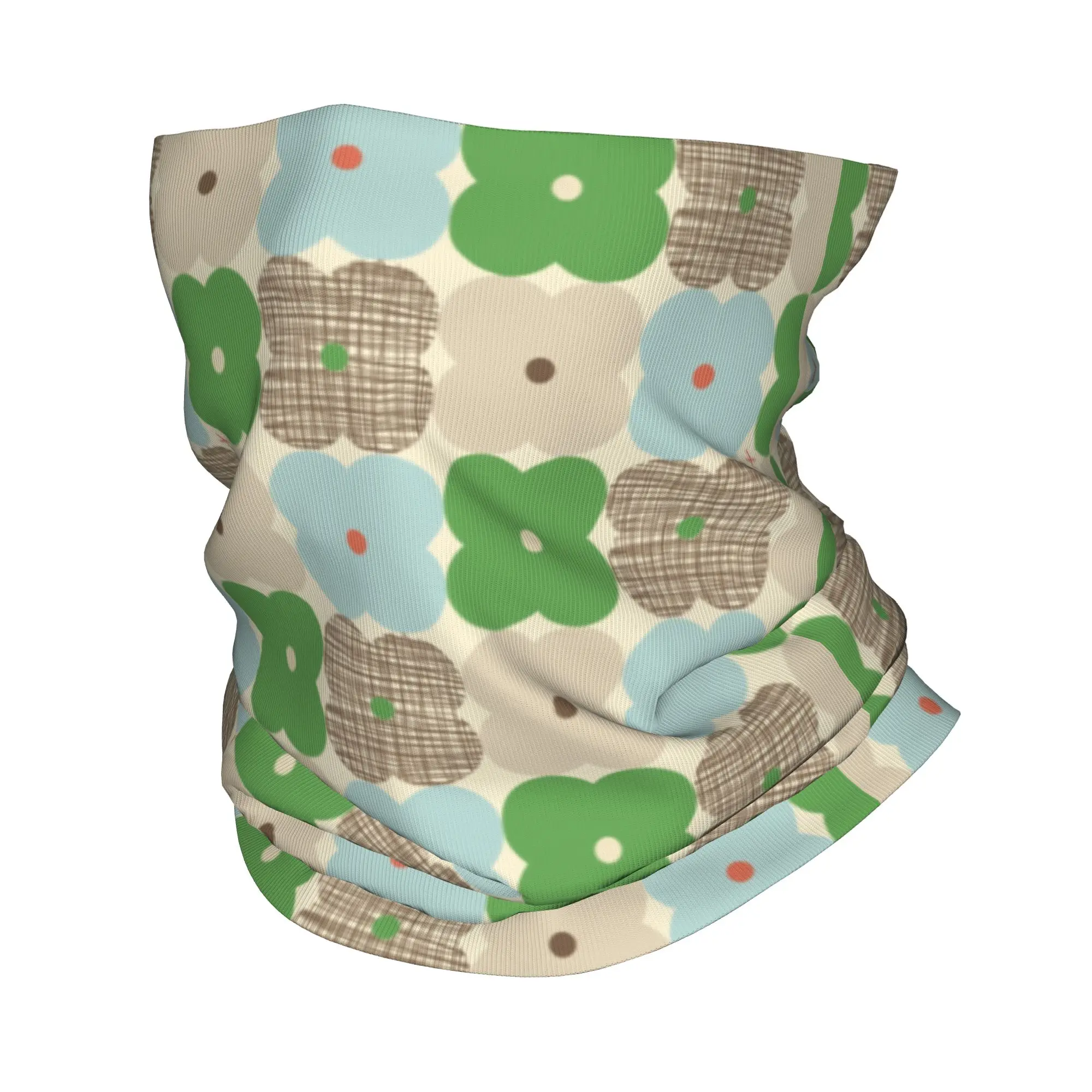 Orla Kiely Scandinavian Floral Bandana Neck Gaiter Windproof Face Scarf Cover Men Women  Headwear Tube Balaclava