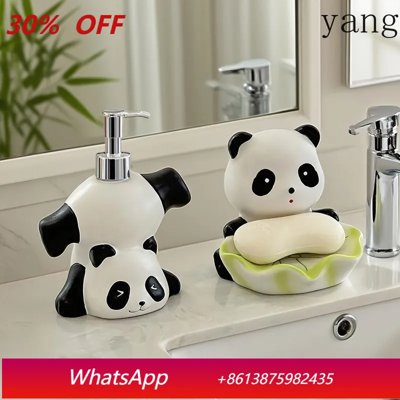 

Креативная мыльница Yjq в форме милой панды для ванной комнаты, дозатор для жидкого мыла