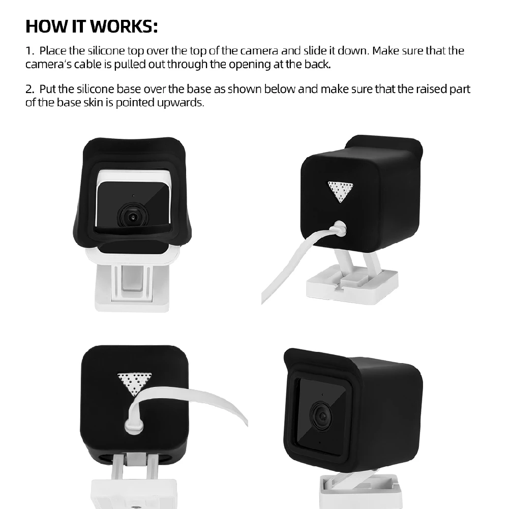 

(Durable) Silicone Skin Camera Case Camera Cover Indoor Outdoor Dust-Proof Cover Case For Wyze Cam V3 Accessories