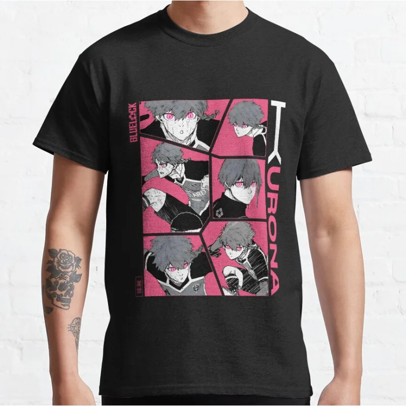 

Ranze Kurona Team Blue Lock Soccer anime football manga sports T-shirt for men large size Adult Tops S-6xl otaku streetwear