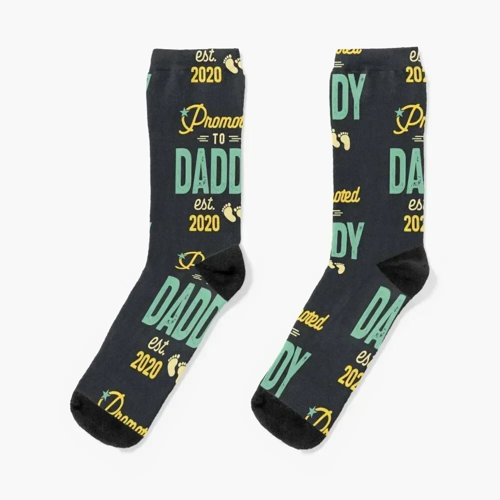 

Mens Promoted To Daddy Est. 2020 Baby Gift For New Daddy Socks gift cool Boy Socks Women's