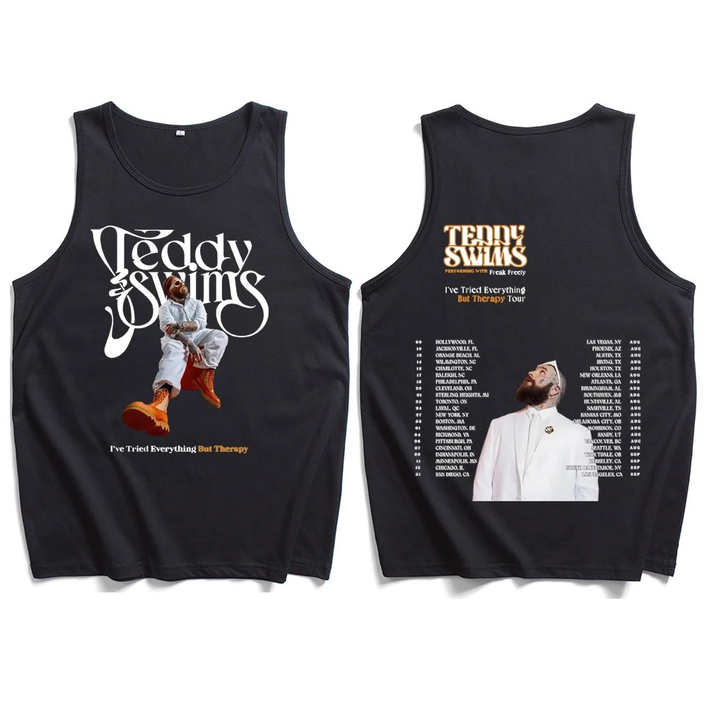 

Teddy Swims Tour 2025 Tank Tops Vest Casual Sleeveless Fans Gift T-shirt