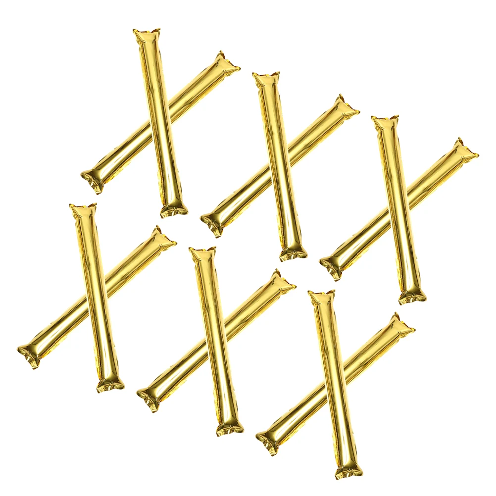 

12 Pcs Inflatable Cheerleading Sticks Aluminum Film Lightweight Reusable Noisemakers for Events Party Supplies