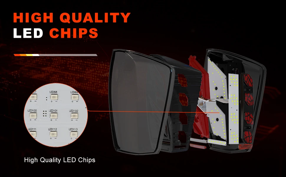 LED Tail Lights for Toyota Tacoma 2016 2017 2018 2019 2020 2021 2022 2023 Startup Animation Taillight Dynamic Turn Signal Lights Brake Reverse Light Smoked Sequential Full LED Rear Lamp Assembly