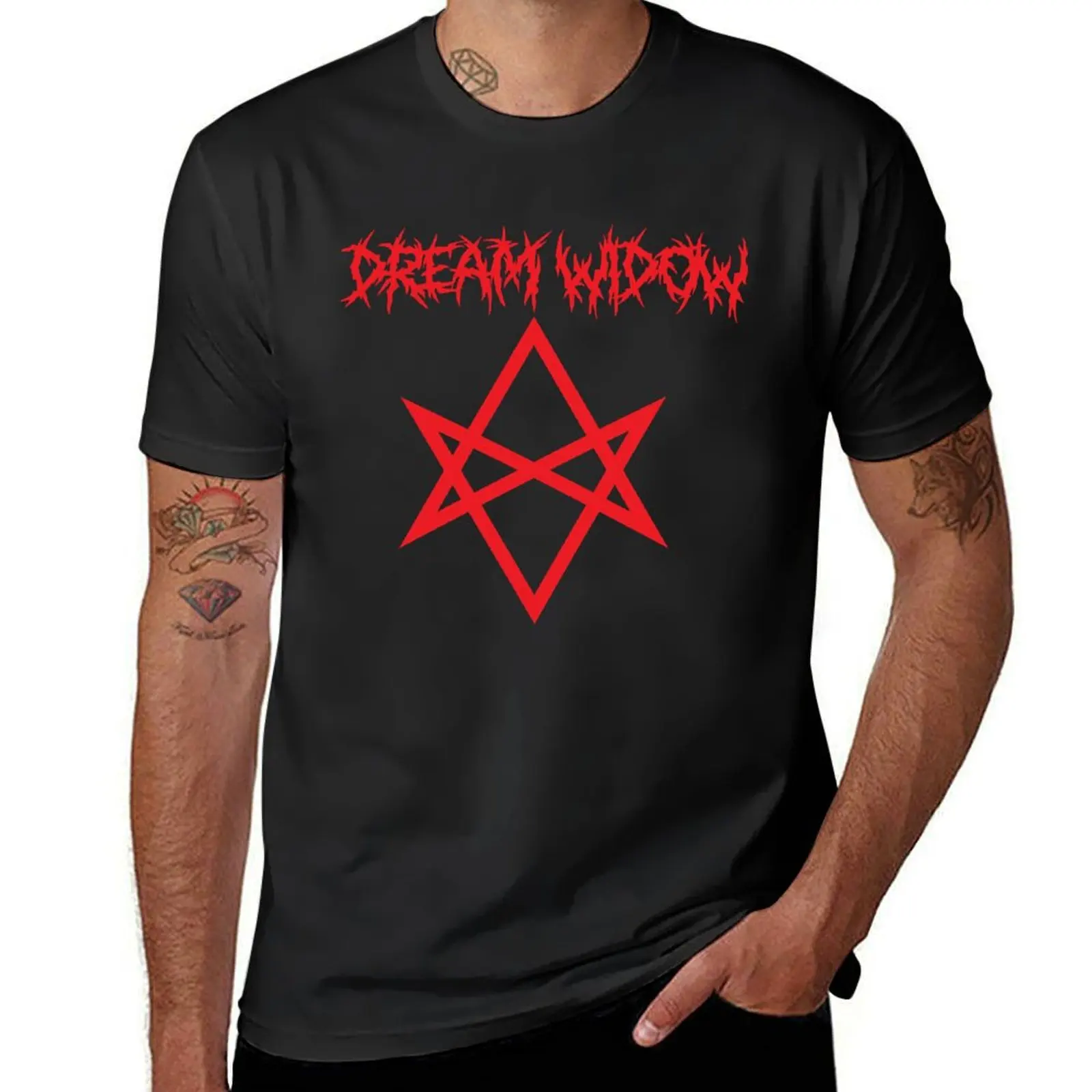 Camisetas gráficas pretas para homens, Dream Widow Tees, fãs esportivos