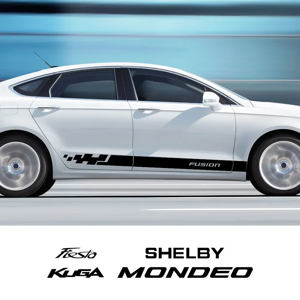 

Наклейка на дверь автомобиля, декоративная наклейка для Ford Fiesta Fusion Edge Escape GHIA KUGA MONDEO RANGER SHELBY TAURUS, автомобильные аксессуары