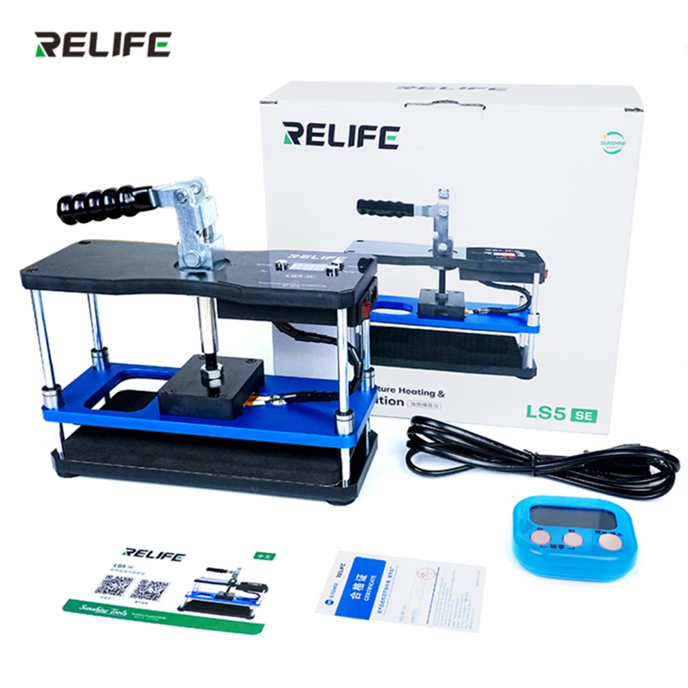 RELIFE LS5 SE تركيبات منصة الضغط للتدفئة والتحمل درجة حرارة قابلة للتعديل لأداة تعزيز إطار تصفيح الشاشة