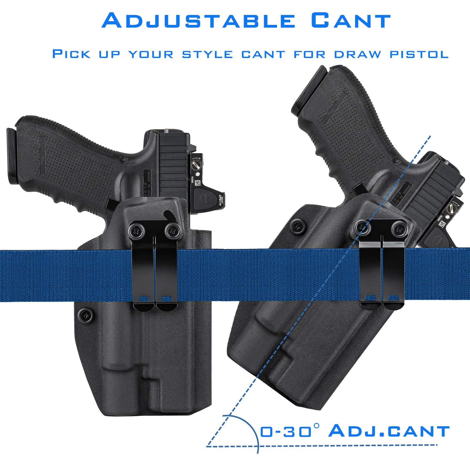 IWB Kydex Holster for Glock 17 19 19X 22 23 25 31 32 44 45 with Olight Baldr Pro R Tactical Flashlight Inside Concealed Carry view 5