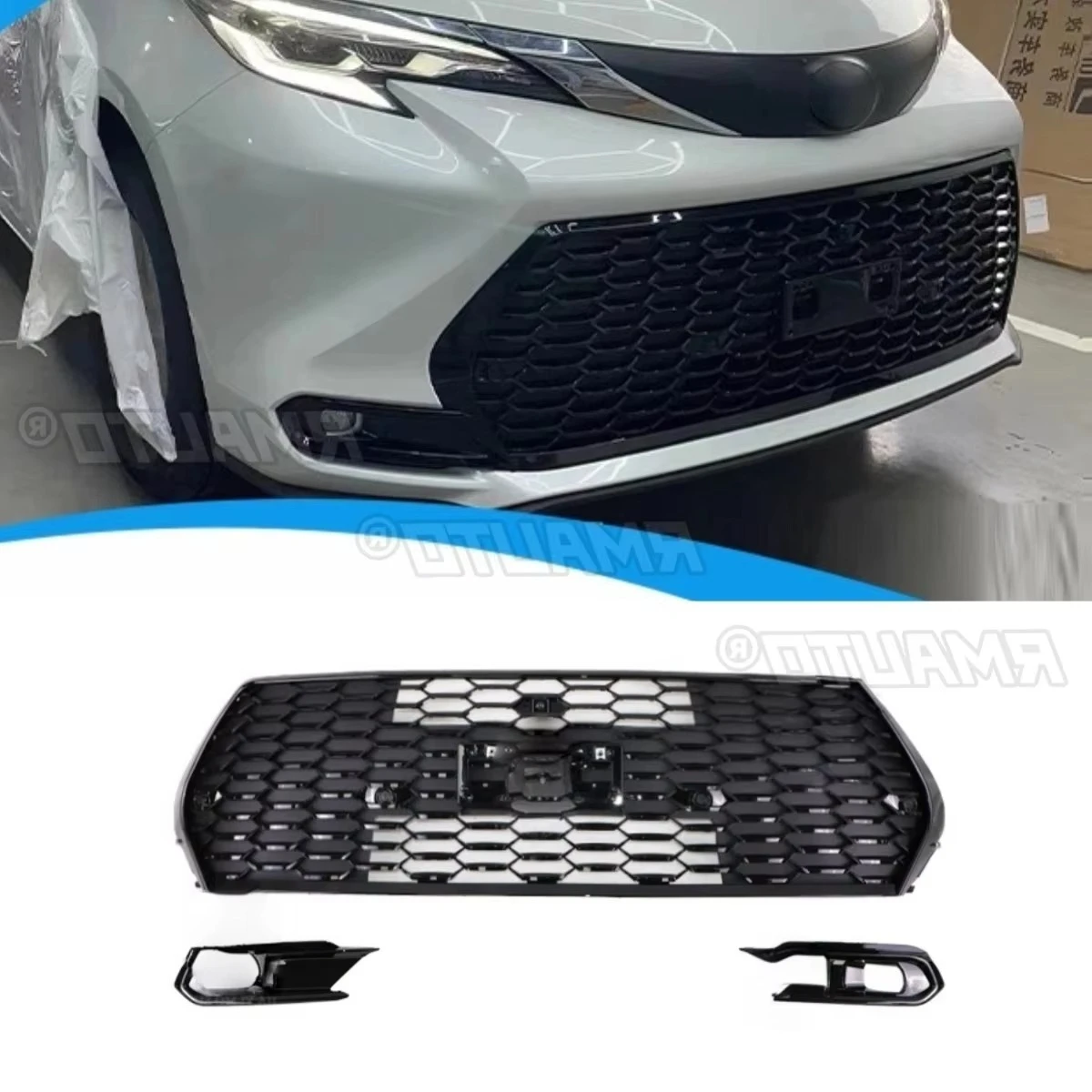 

Для Toyota Senna Sport 2021 + автомобильный бампер, гриль, декоративные полоски, гоночная решетка, комплект кузова, передний бампер, решетка, модификация, часть