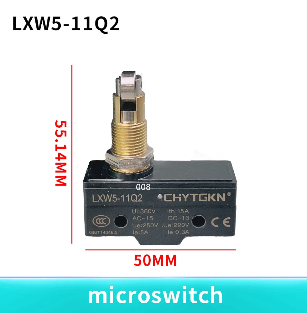 LXW5-11M 11Q1 11Q2 AC 380V DC 220V 10A Push Plunger Actuated Momentary Limit Switch Silver Point LXW5-11M