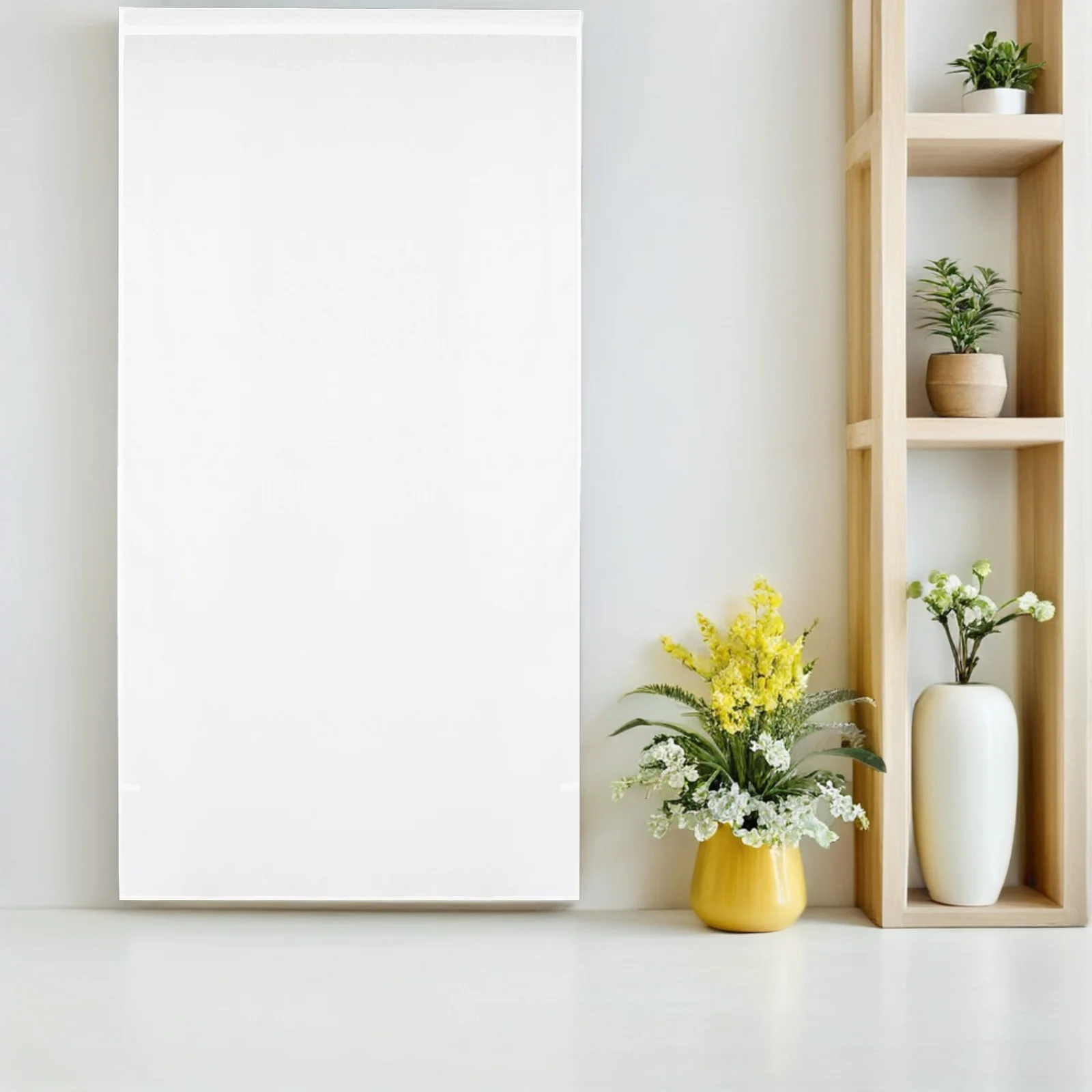 

White Sheer Curtain Semi Transparent Light Filtering Window Drapes for Bedroom Living Room Kitchen Balcony Home