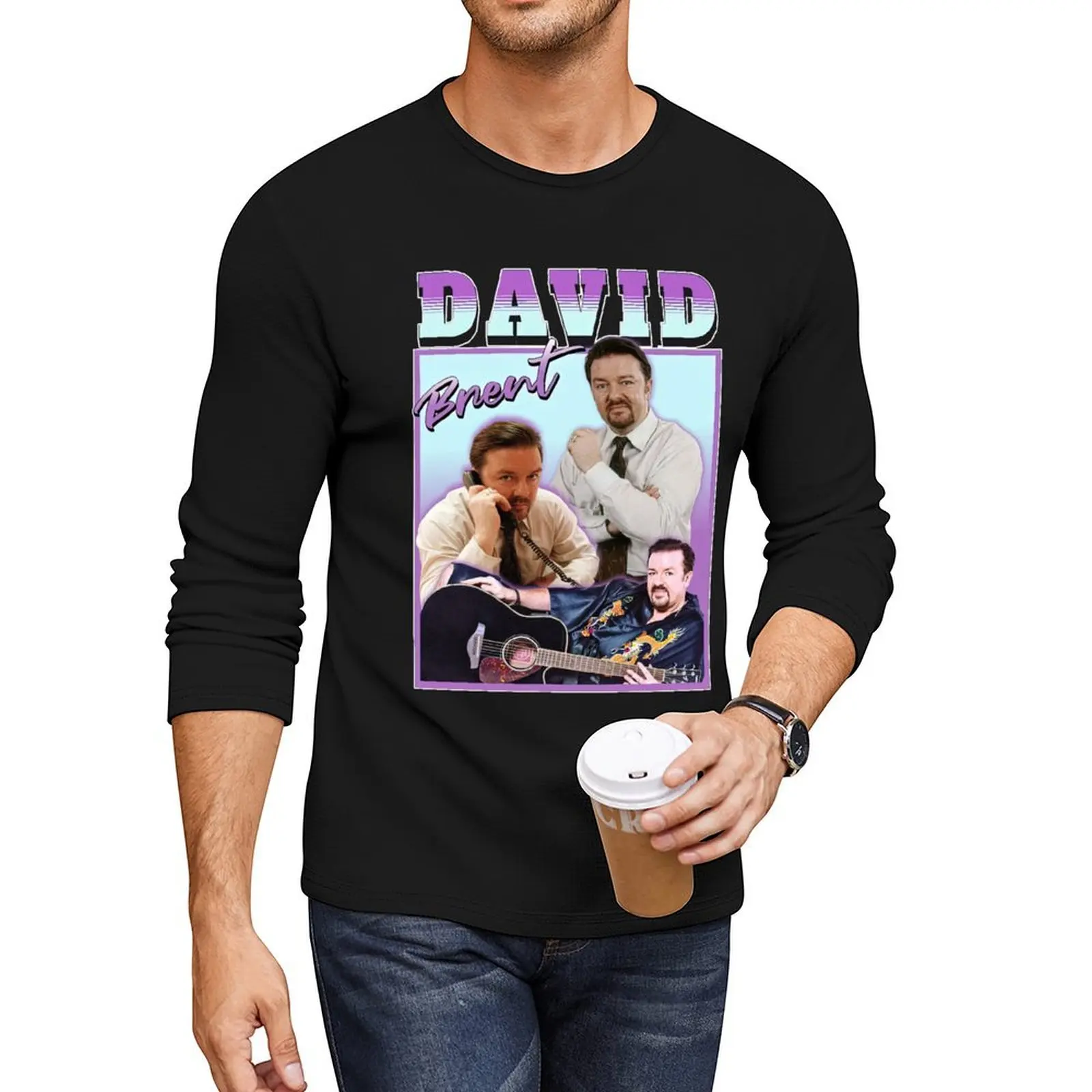 

david-brent-homage Long T-Shirt t-shirts man workout shirts for men