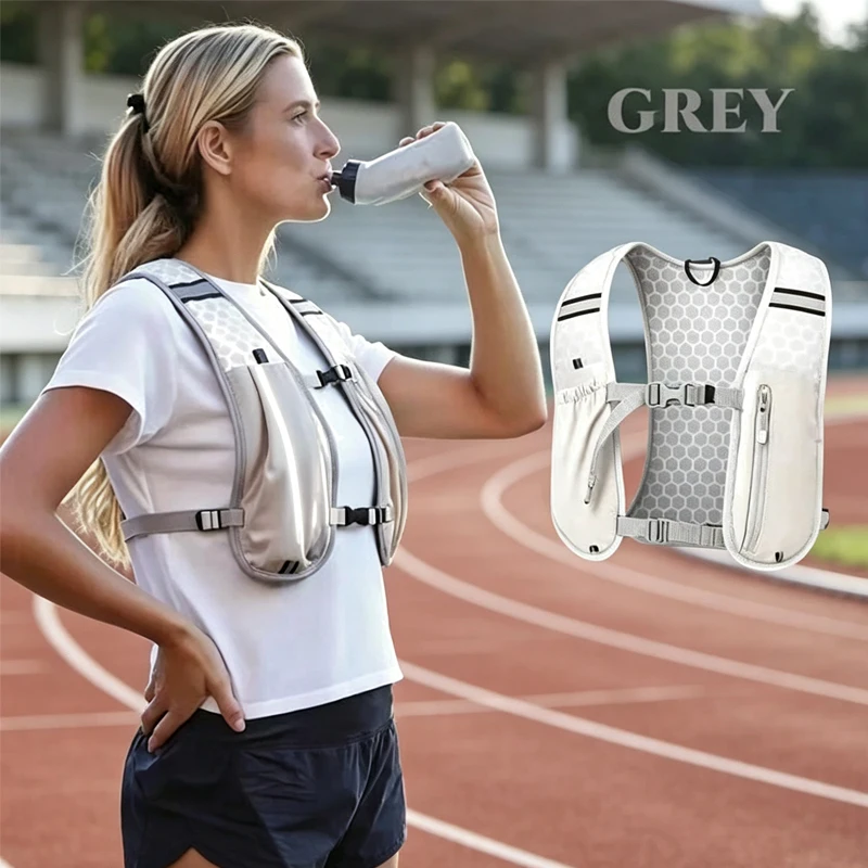 Biking Running *Storage Vest Backpack *Lightweight Running Vest Reflective* Hydration Water Chest Pack Phone Storage Pocket 2027