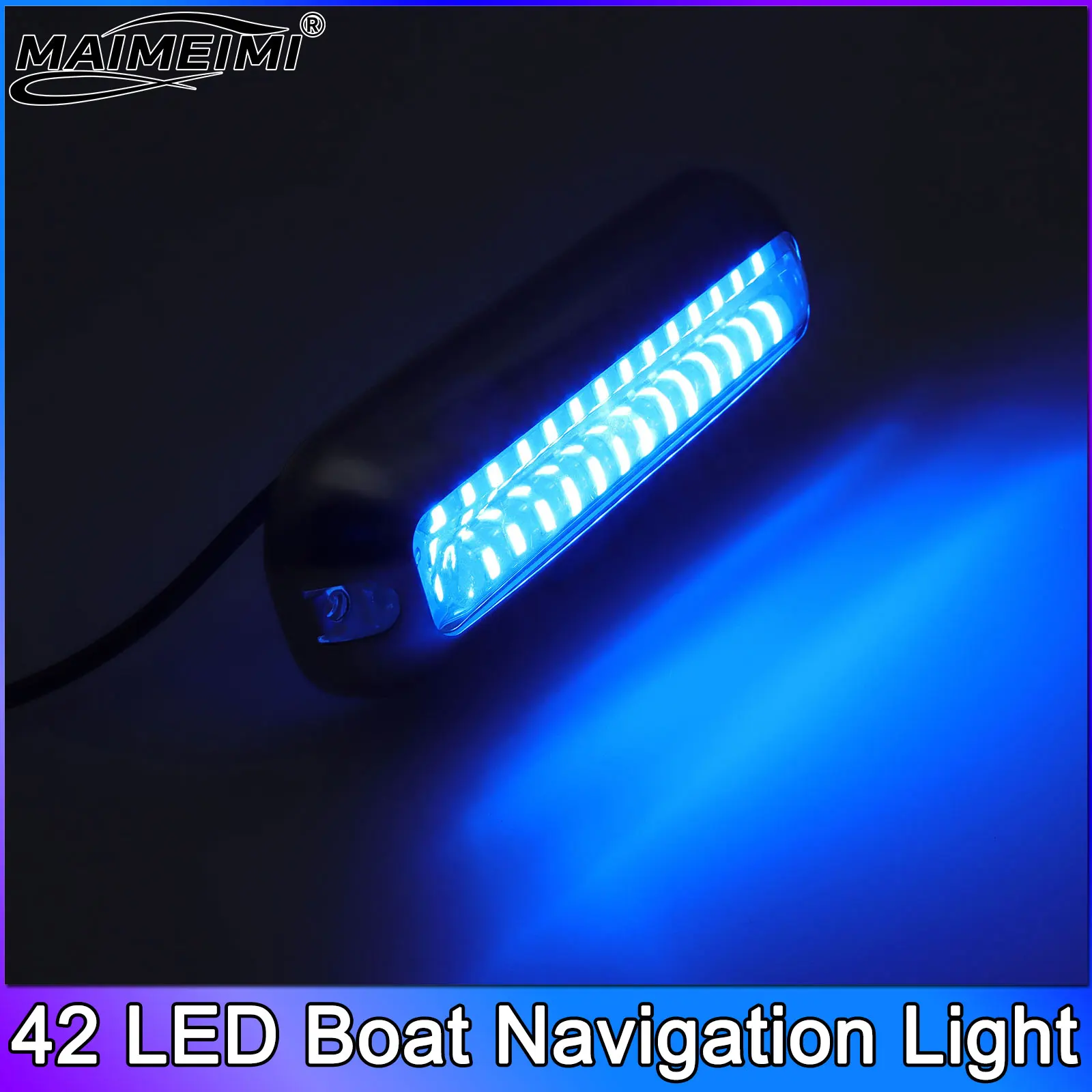QC 42 LED Boat Navigation Lights Bow Stern Marine Strip Light Waterproof for Yacht Kayak Fishing Pontoon Sailboat Bass Boat