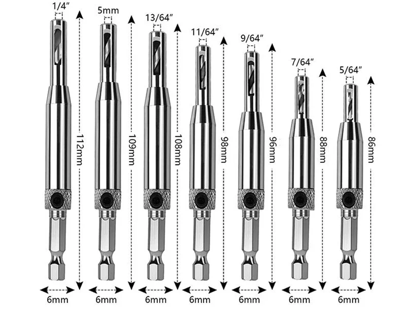 4pcs HSS Core Drill Bit Set Hole Puncher cerniera Tapper per Door Cabinet cerniera autocentrante Hardware utensili elettrici per la lavorazione del