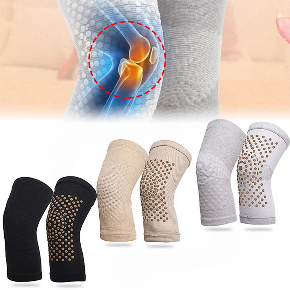 1Pair Self Heating Wormwood Knee Pads Sport Running Cycling Knee Support Old Cold Legs Arthritis Joint Pain Relief Leg Warmers