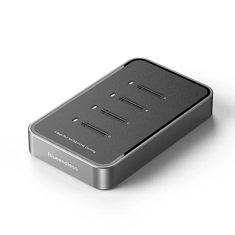 Four-disk M.2 dual-protocol SSD holder nvme/sata hard disk box typec3.2 reader 10Gbps
