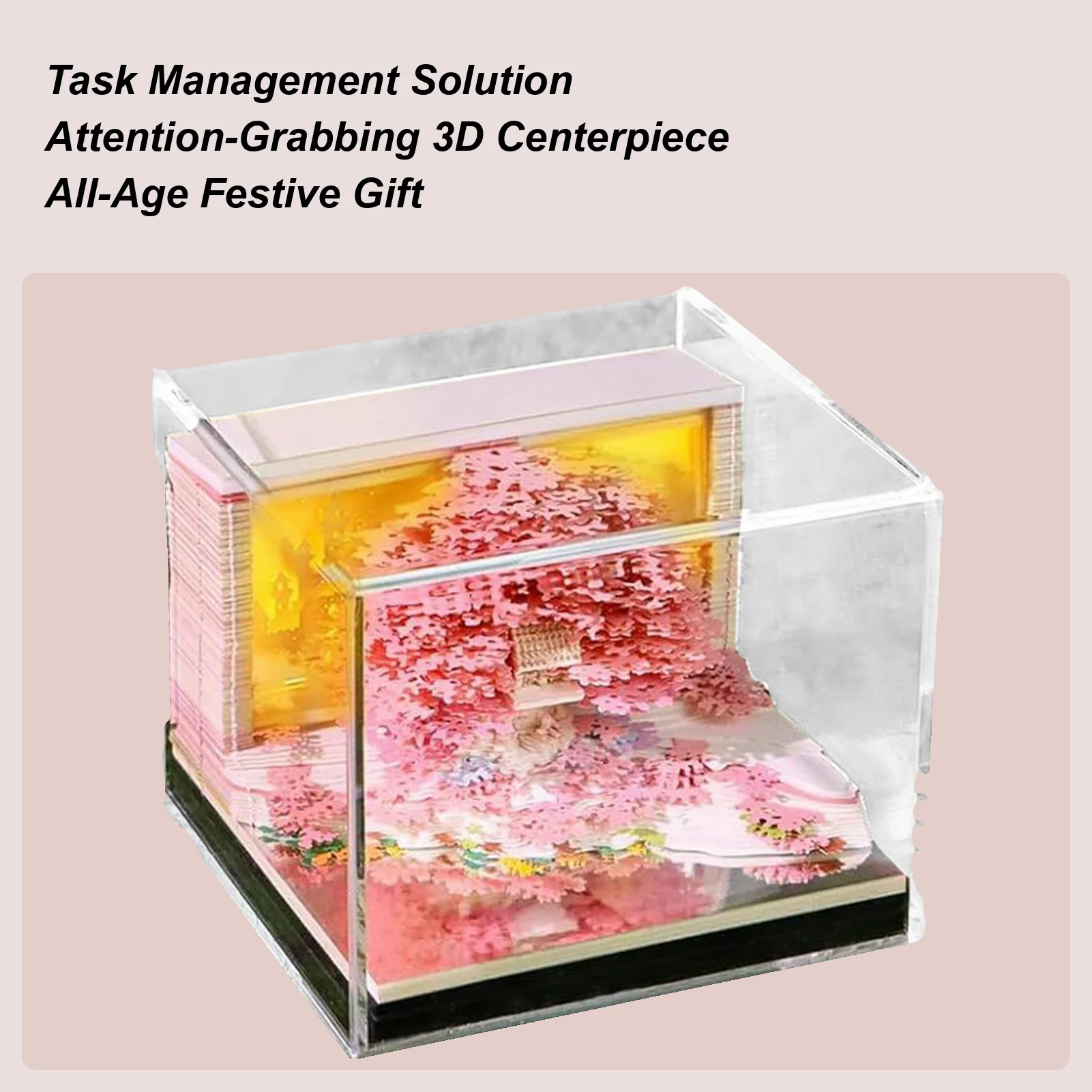 

3D-календарь 3D бумажная скульптура календарь резьба цветок дом на дереве дизайн отрыв художественный блокнот для домашних тренировок школьный праздник