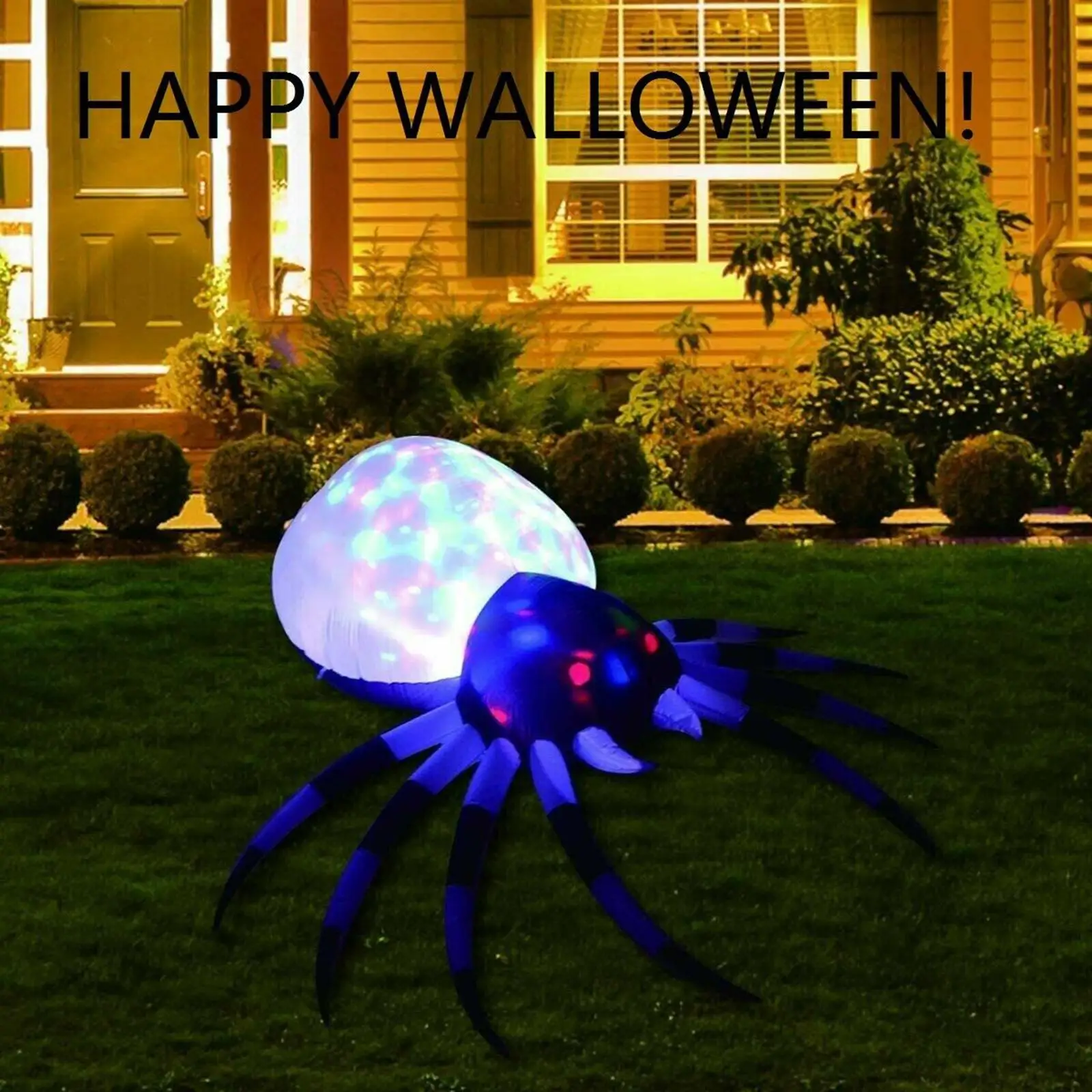 

Giant Inflatable spider halloween animal backyard decoration, 2.4m 7.9ft black spider model balloon