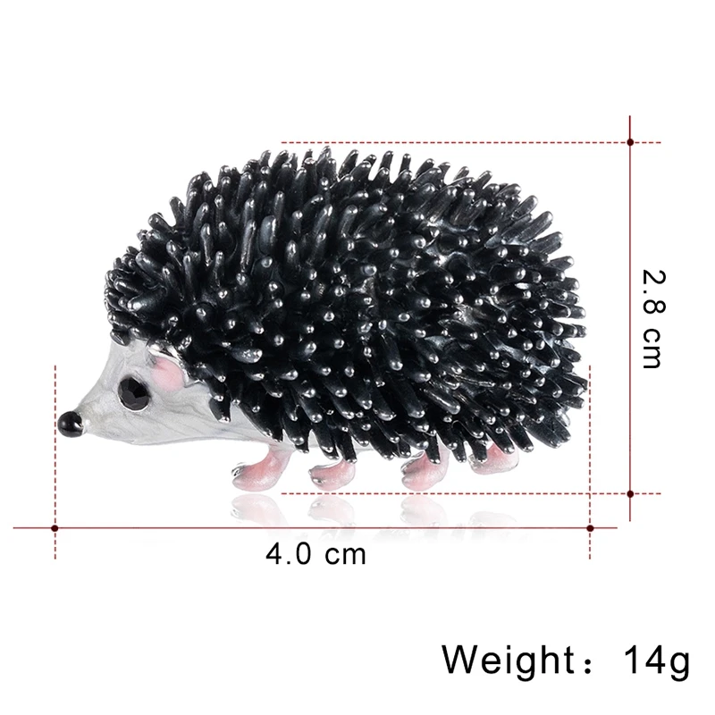Abqr bonito cor prata ouriço broches kawaii liga ouriço animal ternos camisola vestido chapéu broche pinos cachecol fivela