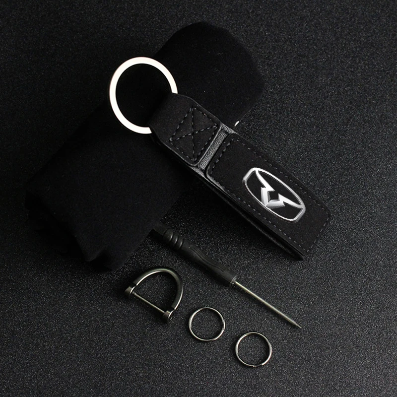 Car Styling High Grade Suede Leather Car Keychain For Kaiyi E5 X3 X3Pro/EV Showjet Pro/EV Xuandu Kunlun Shiyue Auto Accessories