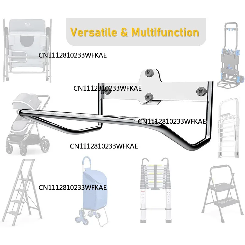 Stainless steel ladder hanger, wall-mounted garage wall ladder bracket, multi-functional ladder for garage gardens