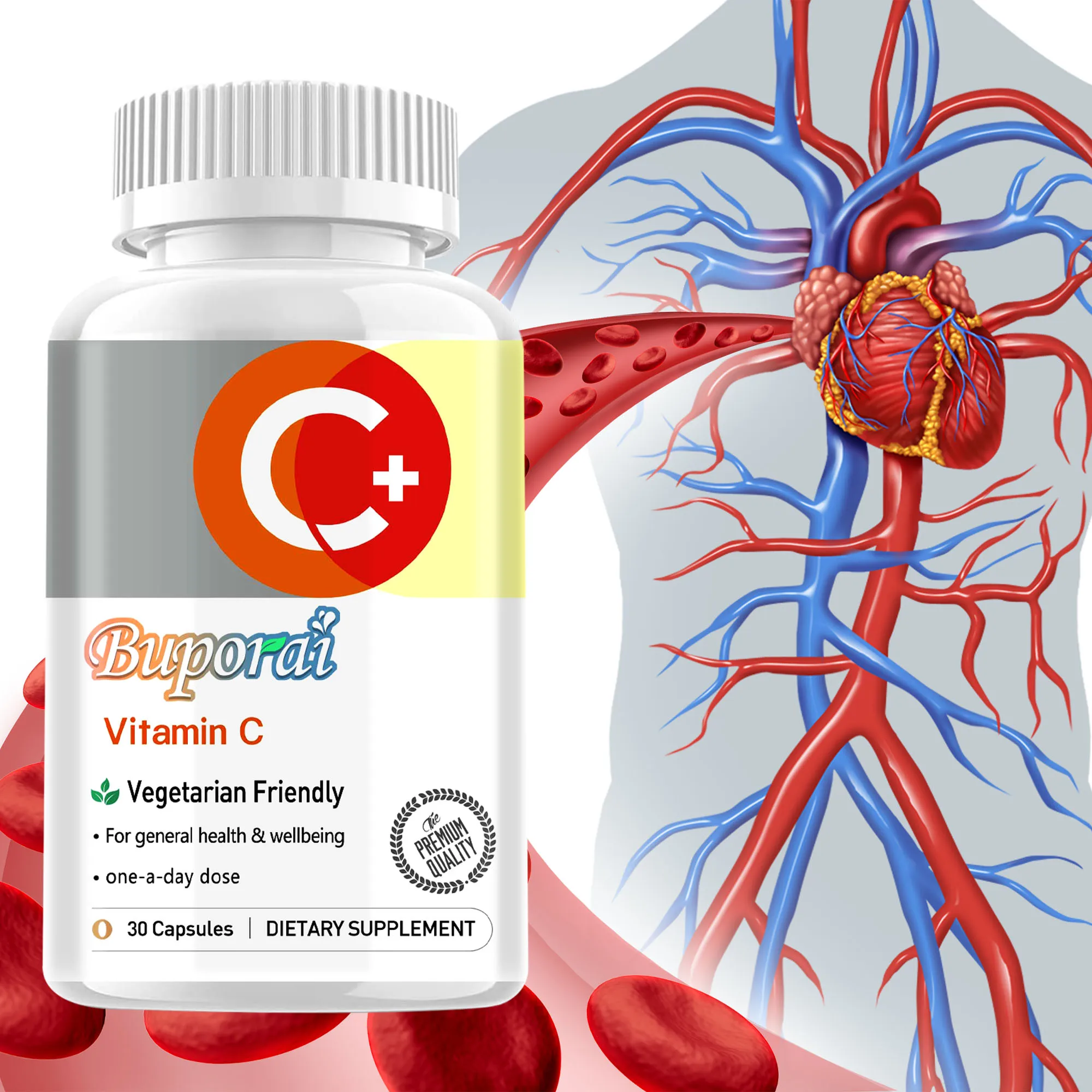 

Vitamin C - Beneficial for Skin Nutrition,Immune System and Collagen Booster,Brightening Skin Tone, Powerful Antioxidant