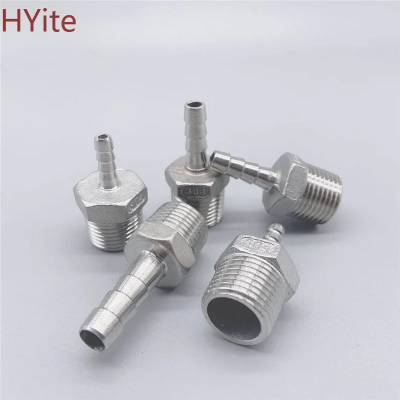 

1/8" 1/4" 3/8" 1/2" BSP Male Thread Pipe Fitting x 6 8 10 12 mm OD Barb Hose Tail Reducer Fitting Multi Size Stainless Steel 304