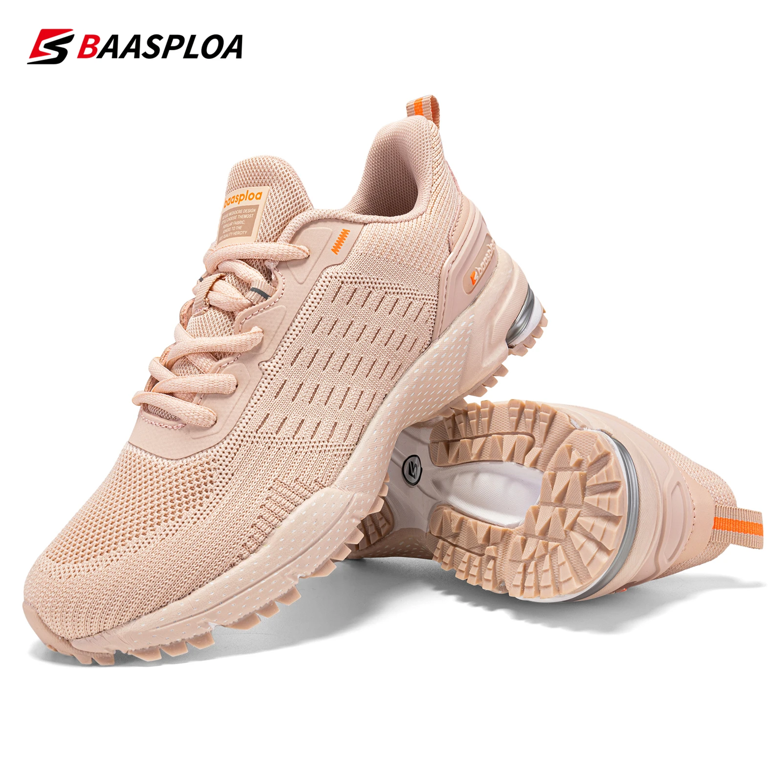 

Baasploa Women Running Shoes Fashion Lightweight Sport Shoes Women Breathable Mesh Casual Sneakers Non-Slip New Arrival