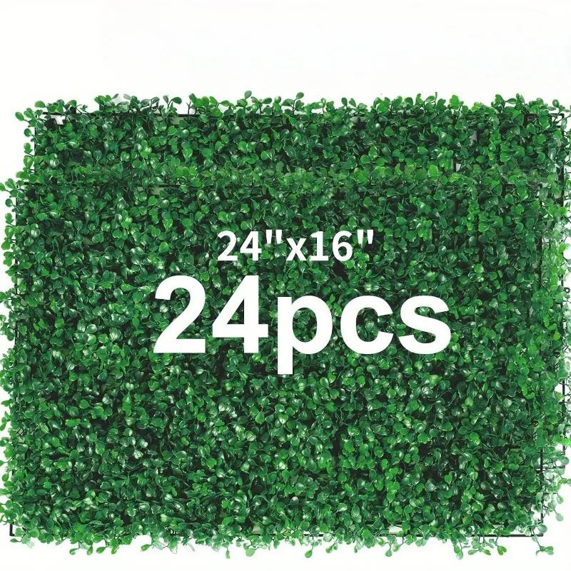 

12 pieces of 24 "x 16" artificial grass wall panels for fenced garden wedding backyard decorations