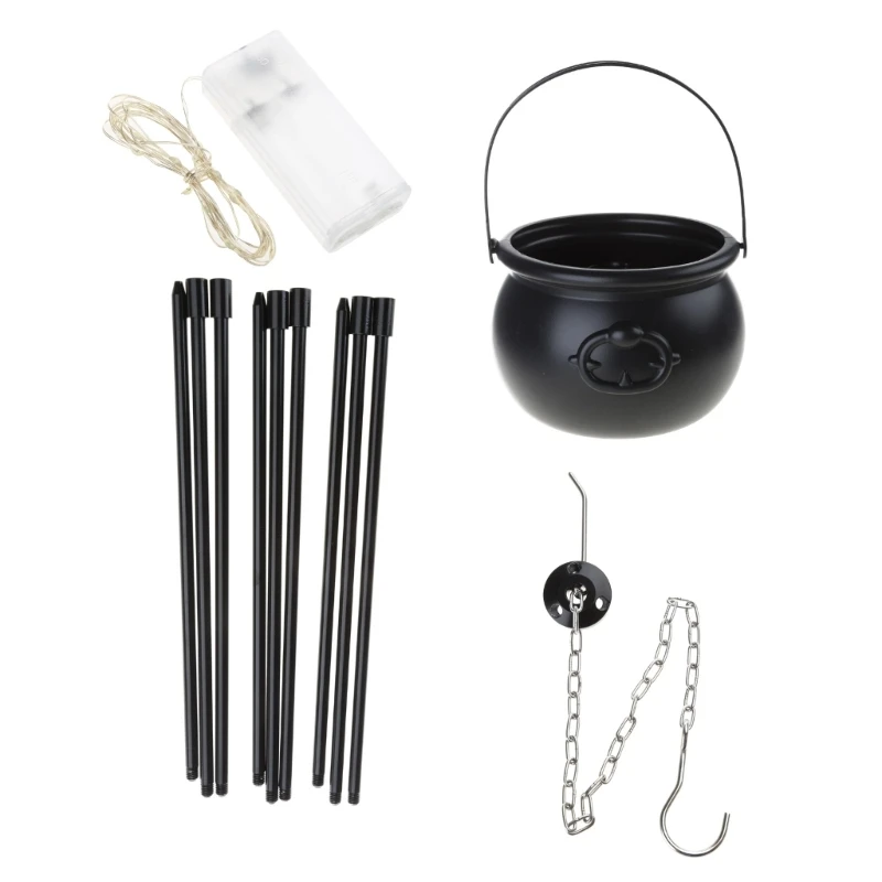 Metal Witch Soup Pot on Tripod for Halloween Celebrations DIY Party Decorations Dropshipping