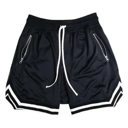 Men's Mesh Shorts Quick Dry Gym Shorts Summer Sports Basketball Fitness Joggers Zipper Casual Male Short Pants Wholesale