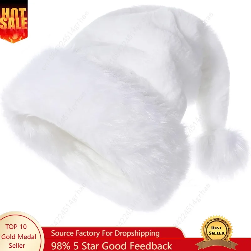

Santa Hats for Adults, Unisex Velvet Touch Comfort Christmas Hats for New Year Festive Party Christmas Supplies