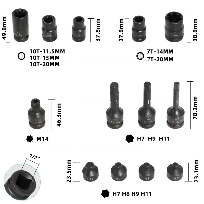 

Набор инструментов для выжимки поршней тормозных суппортов и снятия винтов для VW, Audi, BMW, Mercedes