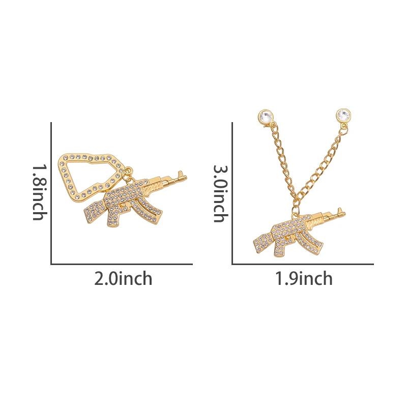 Baseball Street Style Mexico Hat Clip Enamel Pistol Chain Paint Badge Pin Metal Stylish Decor Hip Hop Brooch Mexican Caps Pins