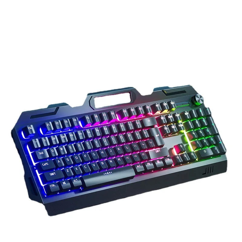 

Wired light-up keyboard, mouse, headset set, gaming mechanic, feel desktop computer, laptop, punk keycaps