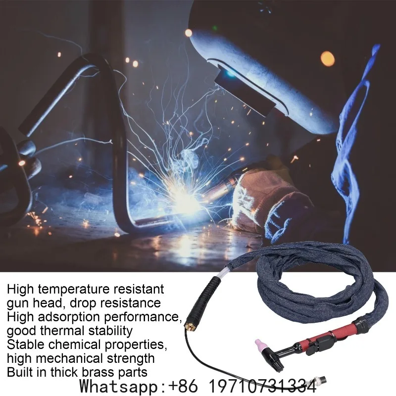3.7m TIG Welding Torch Flexible Head Integrated Argon Arc Welder Gun M16 QQ150 Power Tools