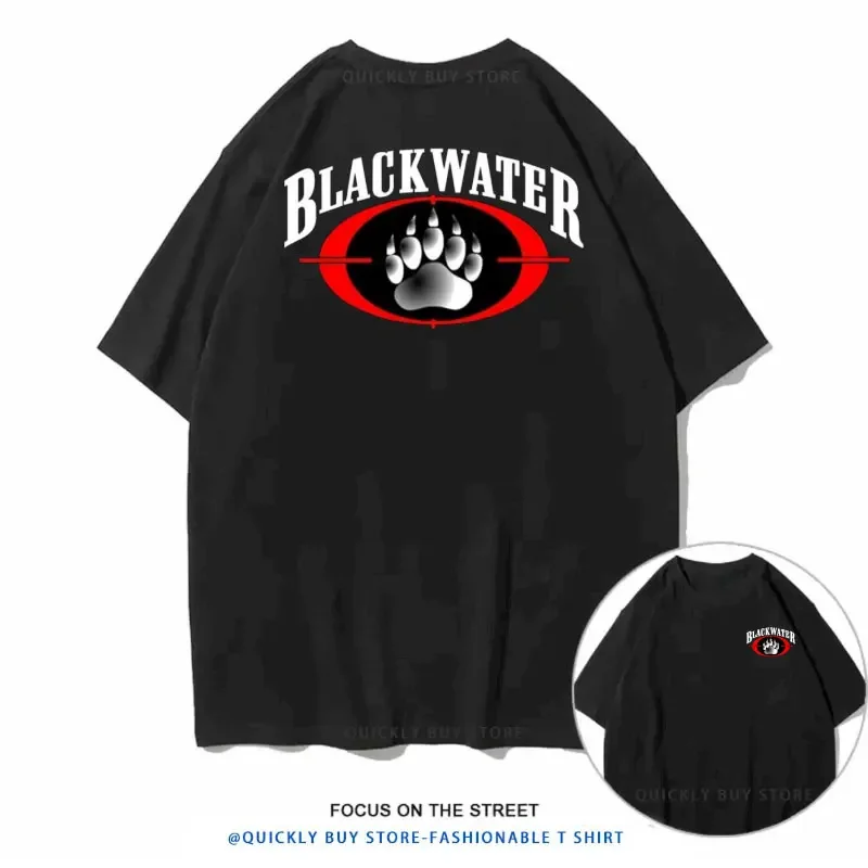 Trumpf Blackwater 100% Baumwolle T-Shirt Agentur Militär spezielle Blackwater Agentur Gruppe Krieger Männer T-Shirt O-Ausschnitt Kurzarm Shirt