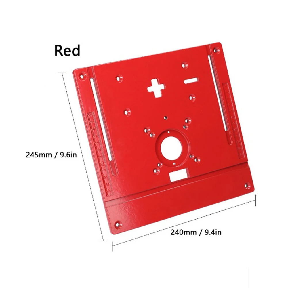 

For Woodworking Essential Aluminum Router Table Insert Plate Offering Central Hole Alignment and Multi Purpose Functionality