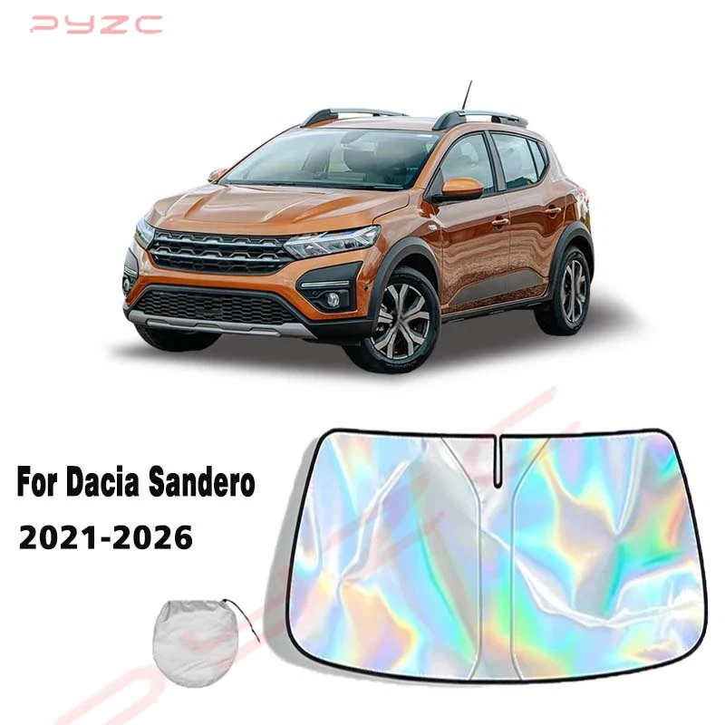 For Dacia Sandero 2021-2026 Car Windshield Sunshade Cover Front Window Sun Shade Visor Auto Interior UV Protection