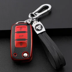 TPU Leather Car Key Case for Volkswagen for VW Bora Polo Tiguan Jetta Passat B5 B6 B7 Golf 5 6 Beetle for Skoda Octavia