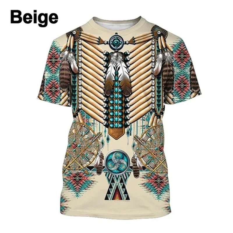 Summer New Graphic 3d Printed T Shirts Men\'s And Women\'s Indian Vintage Tops O Neck Cosplay Casual Hombre Ropa Clothes Tees